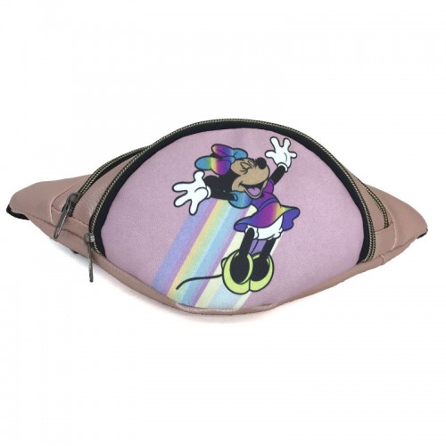 

Сумка Бананка Мини Маус на пояс Cappuccino 1533-12 розовый