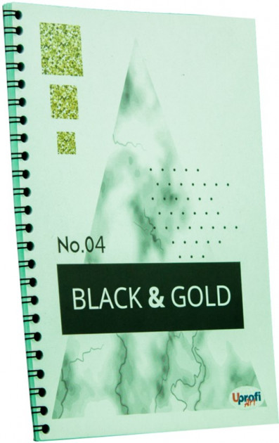 

Блокнот Profiplan Office Black & Gold Rectangle А5 40 листов Разноцветный 5 шт (900862)(4823099900862)