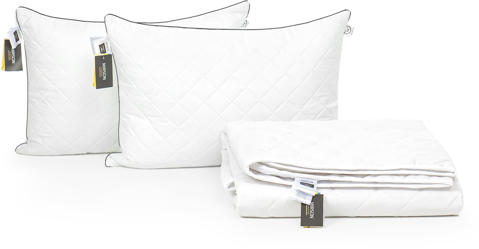 

Набор антиаллергенный MirSon 3M Thinsulatе Лето Bianco-Silver №2967 одеяло 172х205 + 2 подушки 50x70 средние