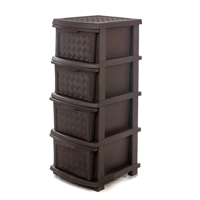 

Комод пластиковый на 4 ящика R-Plastic "Компакт", Коричневый