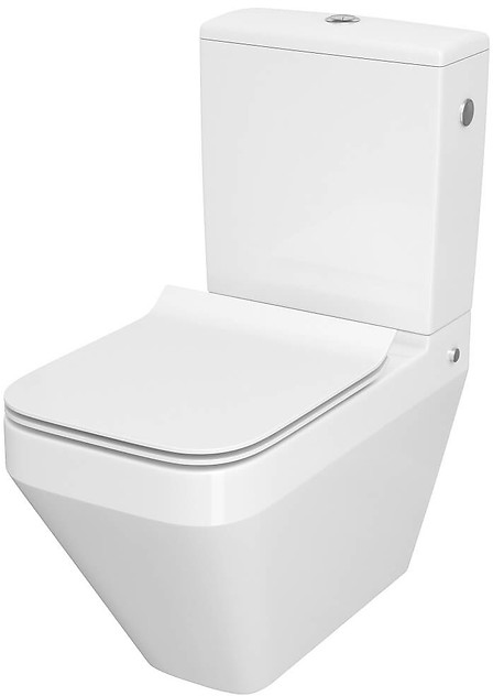 

Унитаз-компакт CERSANIT Crea CleanOn 011 3/5 прямоугольный с бачком и сиденьем Slim Soft Close дюропласт
