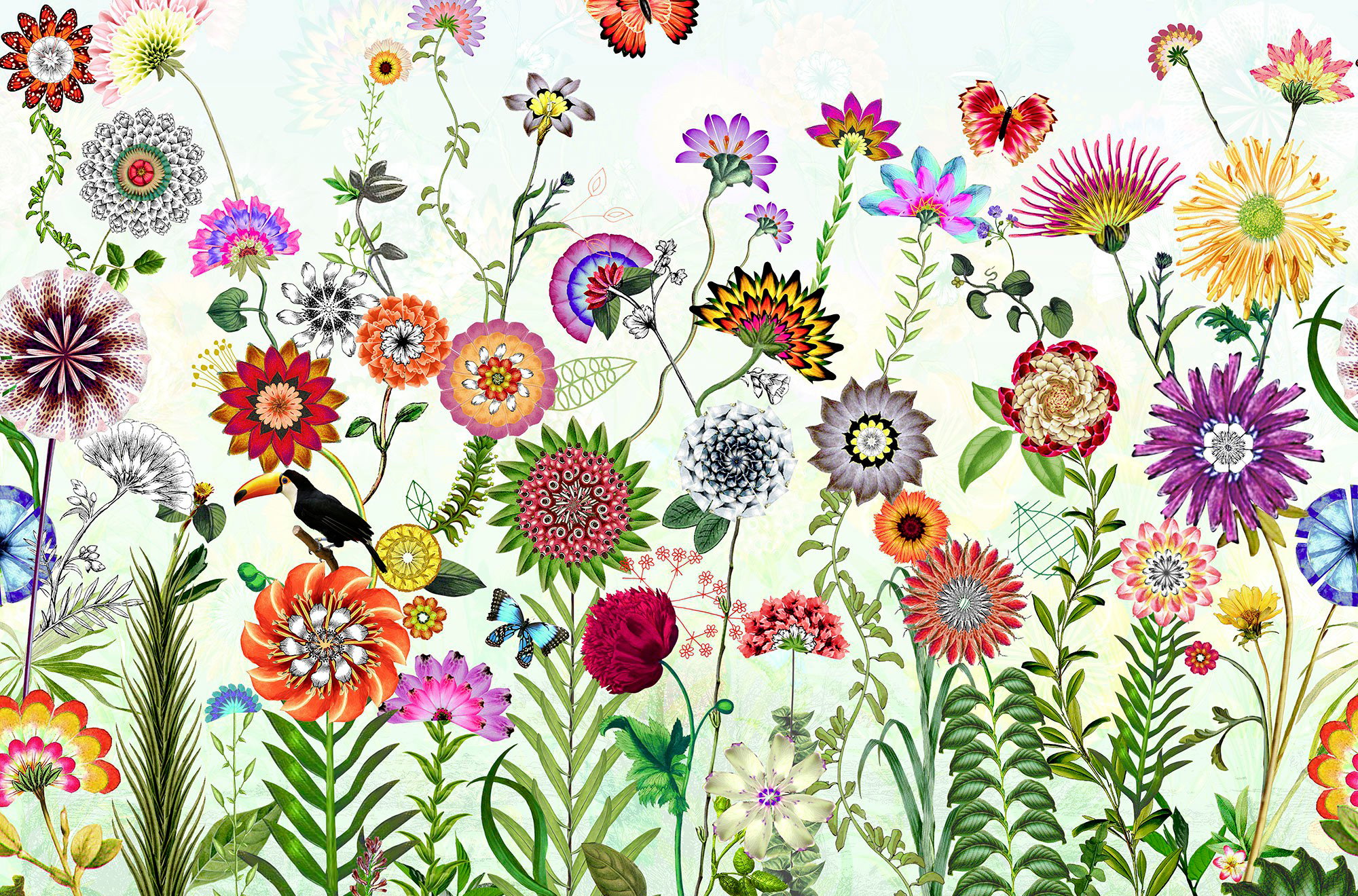 

Фотообои бумажные Komar Brazil (Цветочный луг) 368x254 см 8 сегментов (8-200)