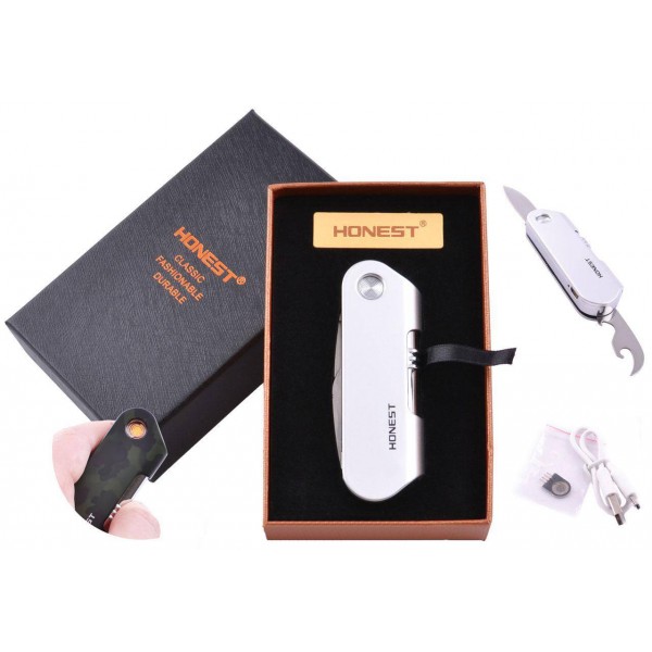 

USB зажигалка в подарочной упаковке Honest (Спираль накаливания, Нож, Открывалка) №HL-1-3