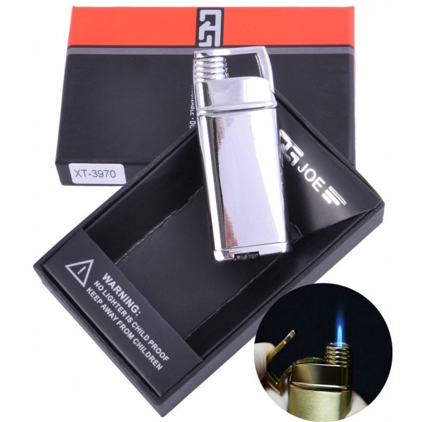 

Зажигалка подарочная JOE (Острое пламя) №3970 Silver