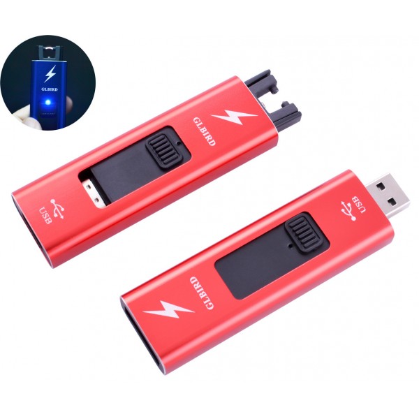 

Электроимпульсная зажигалка Glibird (USB) №HL-139 Red