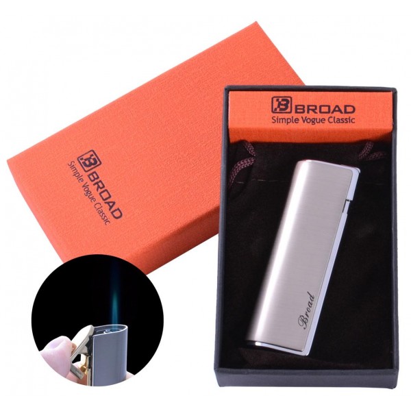 

Зажигалка газовая в подарочной упаковке Broad (Острое пламя) №XT-4974 Silver