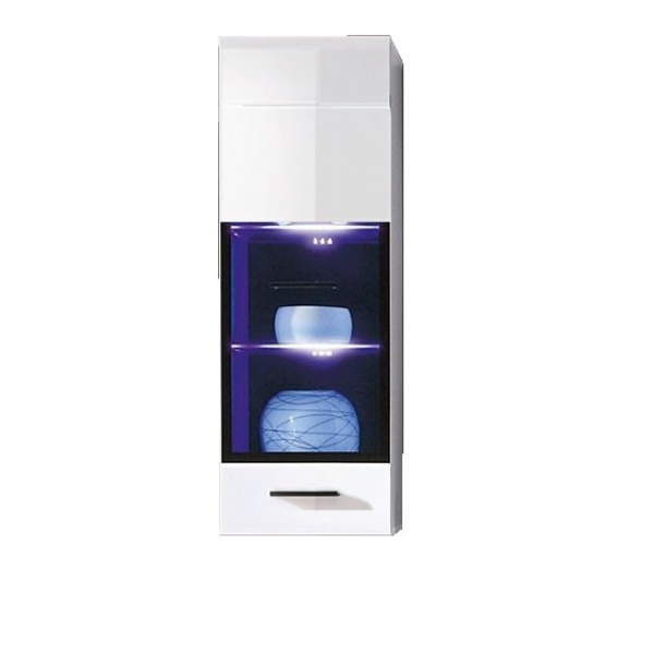 

Витрина навесная левая в гостиную из ДСП и МДФ SFW1Wm/L Вушер Gerbor Оригинал