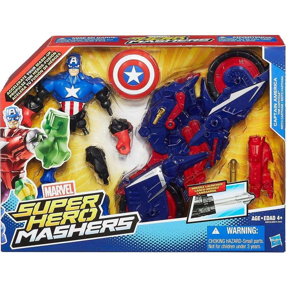 

Набор Hasbro Капитан Америка с мотоциклом Машерс-шенковщики - Captain America Mashers Marvel (138256)