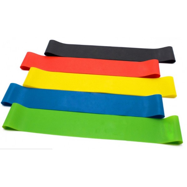 

Набор фитнес резинок лент-эспандеров для фитнеса 25 см 5 шт Разноцветный