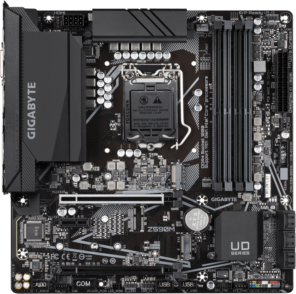 

Материнская плата Gigabyte Z590M (s1200, Intel Z590, PCI-Ex16)