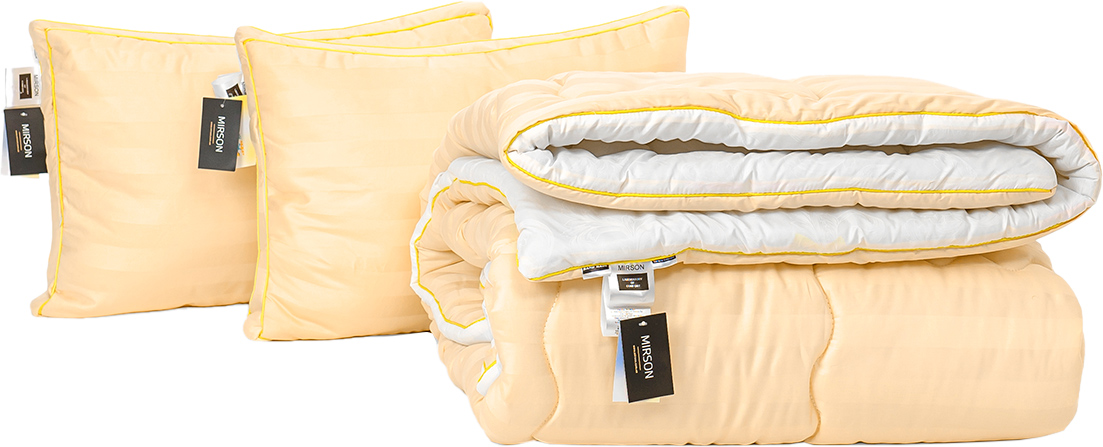 

Набор антиаллергенный MirSon Eco Silk Зима Carmela Hand Made №4059 одеяло 172х205 + 2 подушки 50х70 трехкамерные средние