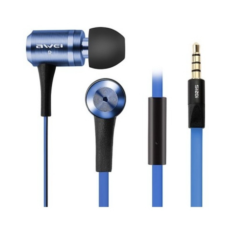 

Наушники гарнитура вакуумные Awei ES120i Blue