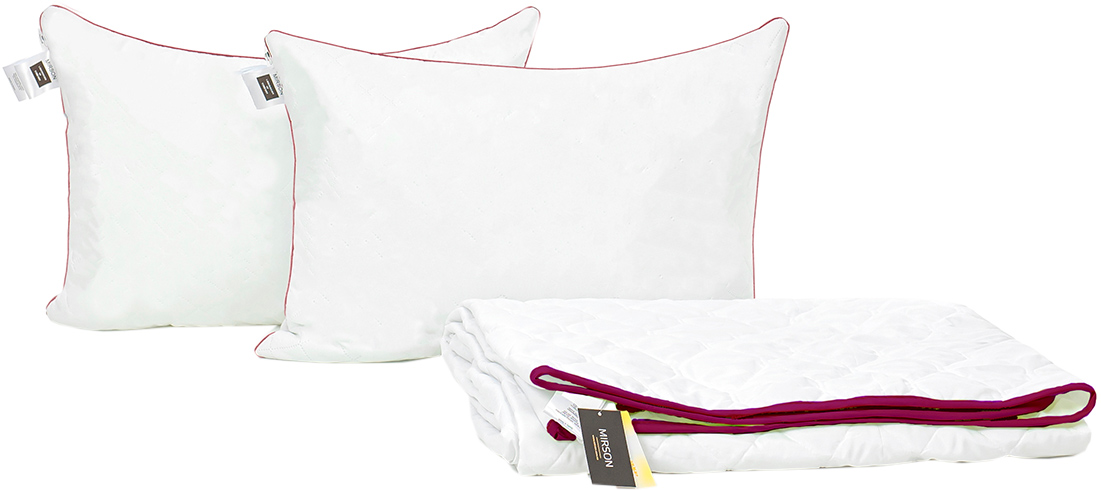 

Набор антиаллергенный MirSon Eco Silk Лето Deluxe №4074 одеяло 172х205 + 2 подушки 50х70 упругие