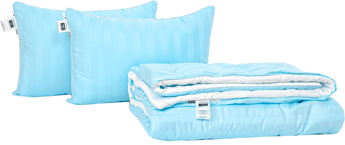 

Набор антиаллергенный MirSon Eco Silk Лето Valentino Hand Made №4090 одеяло 200х220 + 2 подушки 50х70 мягкие