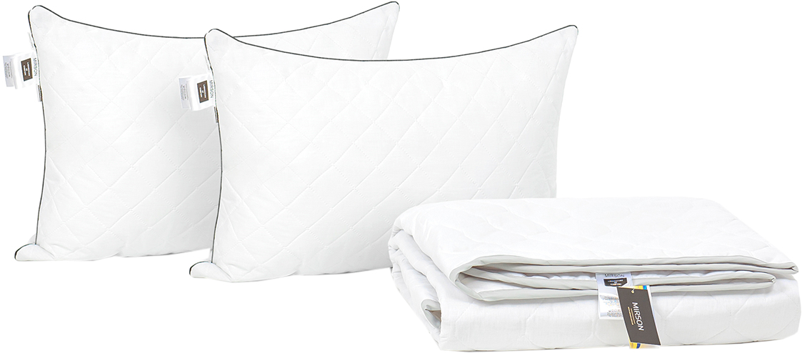 

Набор антиаллергенный MirSon Eco Silk Лето Royal Pearl №4144 одеяло 172х205 + 2 подушки 50х70 мягкие