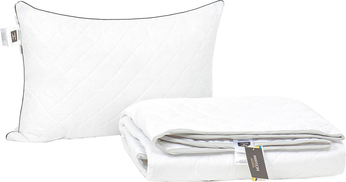 

Набор антиаллергенный MirSon Eco Silk Лето Royal Pearl №4145 одеяло 155х215 + подушка 50х70 средняя