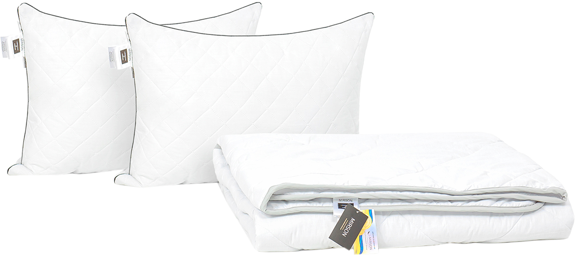 

Набор антиаллергенный MirSon Eco Silk Деми Royal Pearl №4147 одеяло 172х205 + 2 подушки 50х70 мягкие