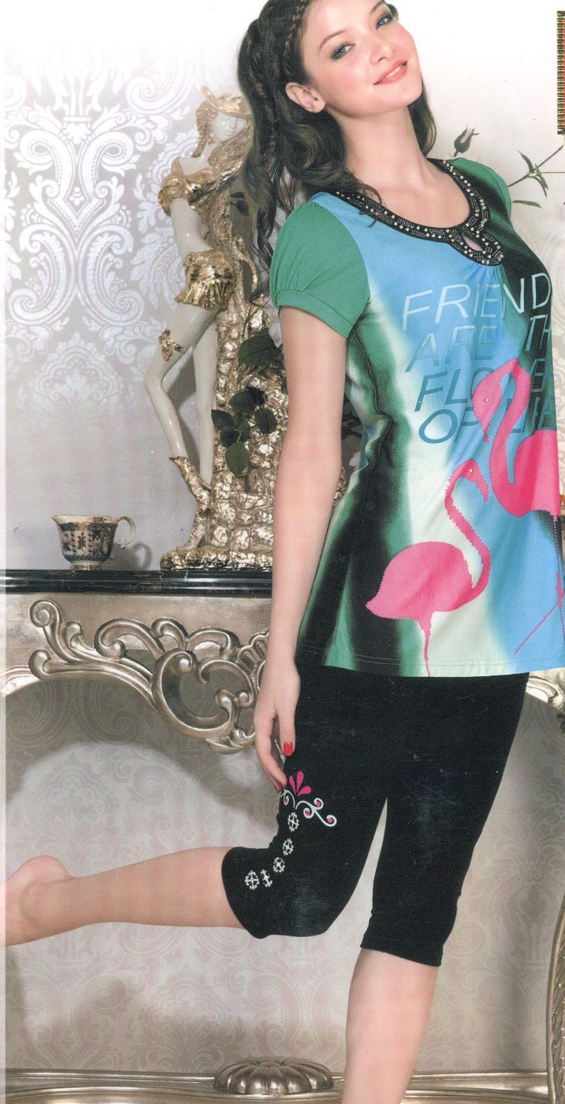 

Женские домашние костюмы FUNILAI L-40 6528