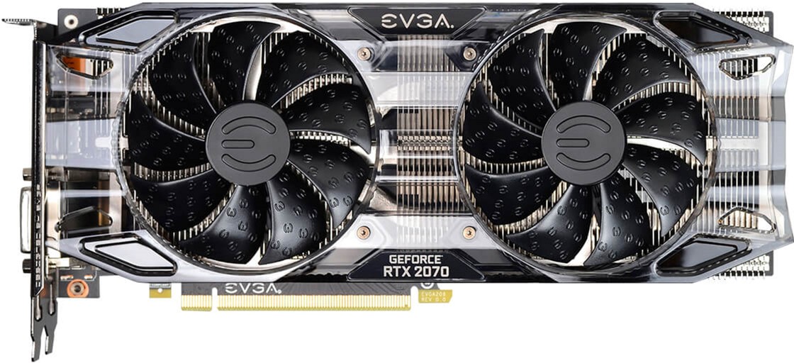 EVGA PCI-Ex GeForce RTX 2070 Black Gaming 8GB GDDR6 (256bit) (1620/ ...