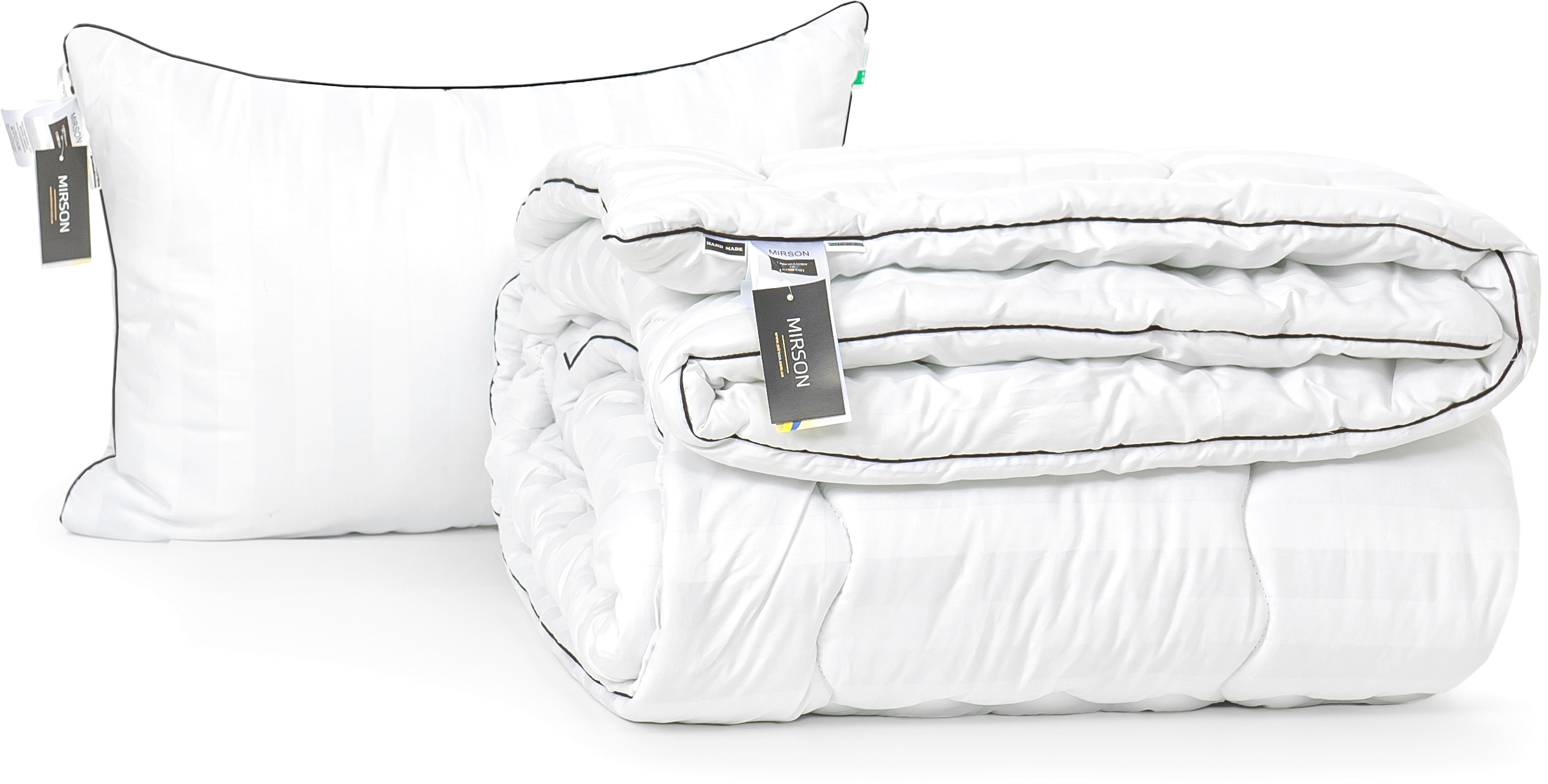 

Набор антиаллергенный MirSon Eco-Soft Зима Royal Pearl Hand Made №2561 одеяло 140х205 см + подушка 50х70 упругая