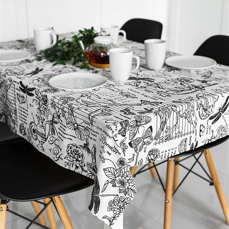 

Скатерть Time Textile Флора и фауна белая Белый TT159648 150x180