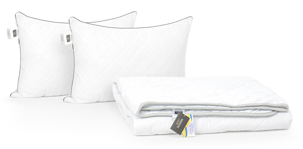 

Набор с бамбуковым волокном MirSon Royal Pearl Деми №3420 Одеяло 172х205 + 2 подушки 50х70 упругие