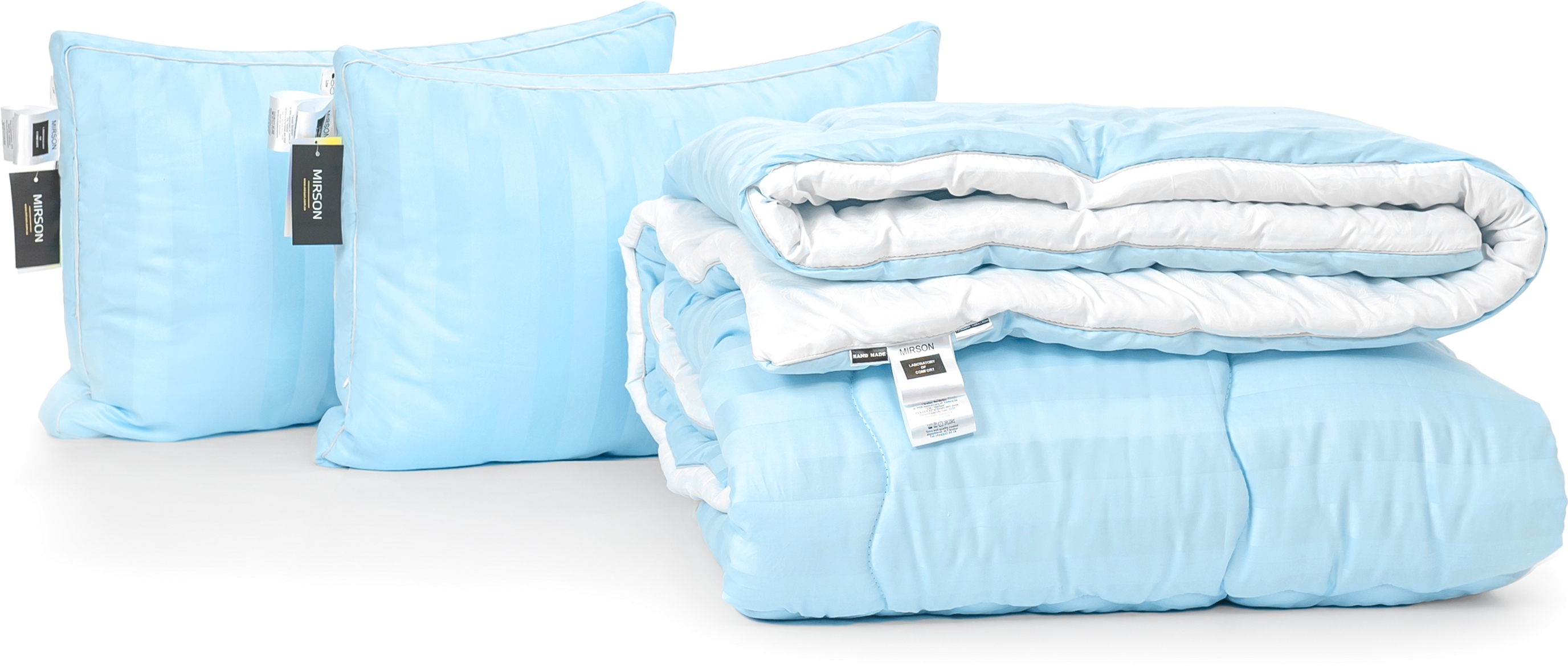 

Набор из хлопкового волокна MirSon Зима "Valentino Hand Made" №3156 одеяло 200x220 см + 2 подушки 50x70 см трехкамерные мягкие