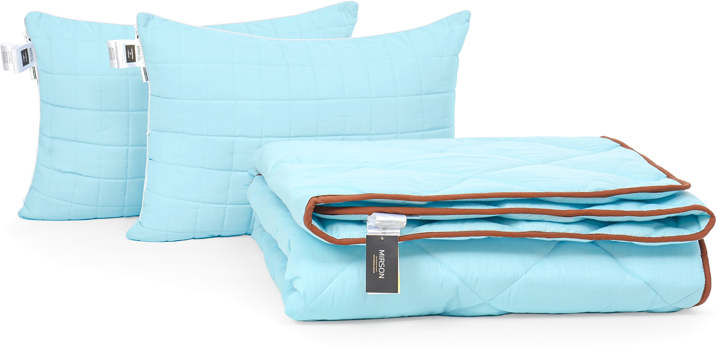 

Набор из хлопкового волокна MirSon Зима "Valentino" №3206 одеяло 200x220 см + 2 подушки 50x70 см средние