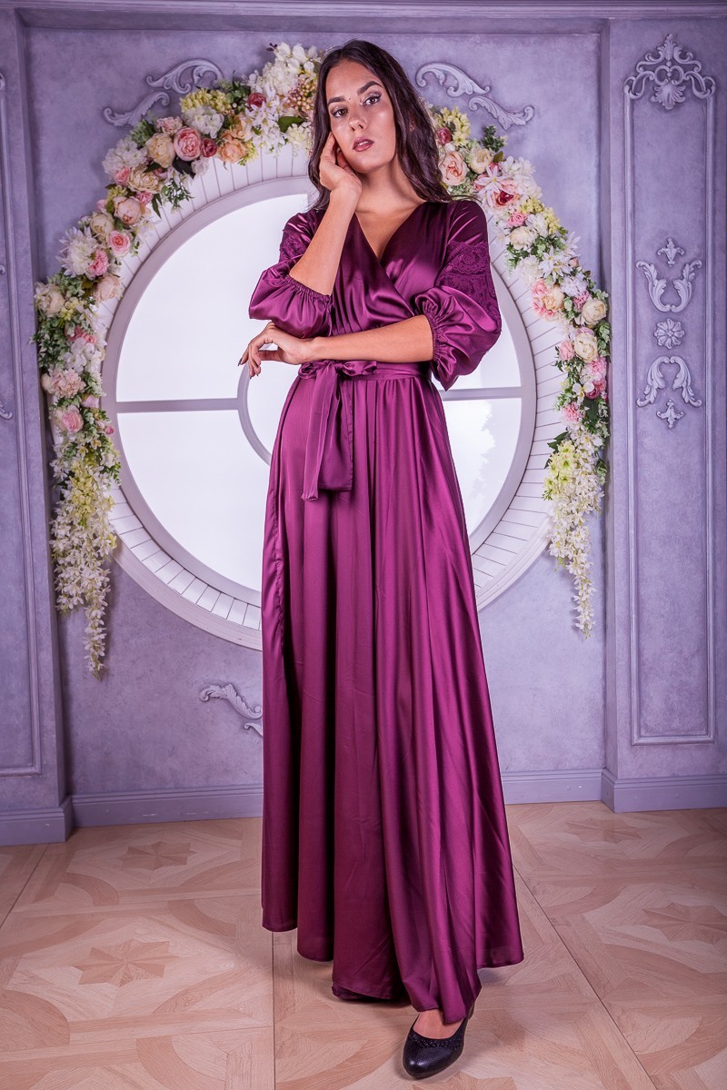 

Длинное бордовое платье FashionYouWant M бордовый 43285166