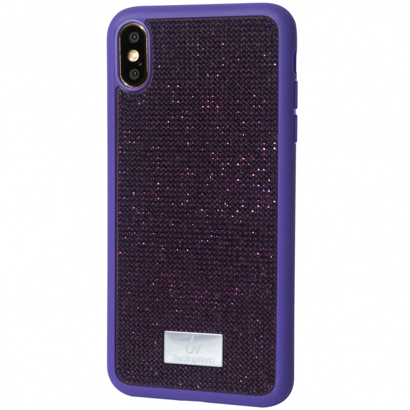 

TPU чехол Bling World Grainy Diamonds для Apple iPhone X / XS (5.8") Фиолетовый