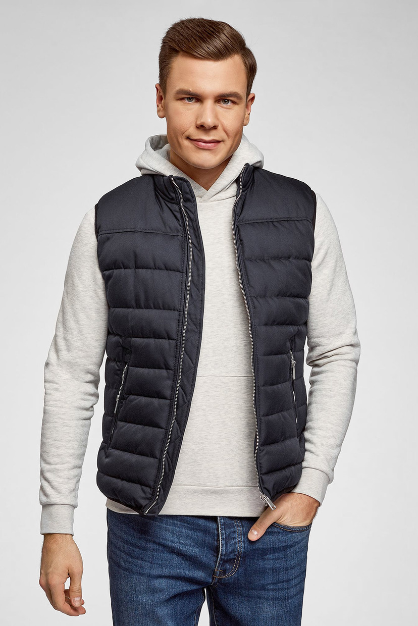 

Мужской синий жилет Oodji XXL 1B811007M/48733N/7901N