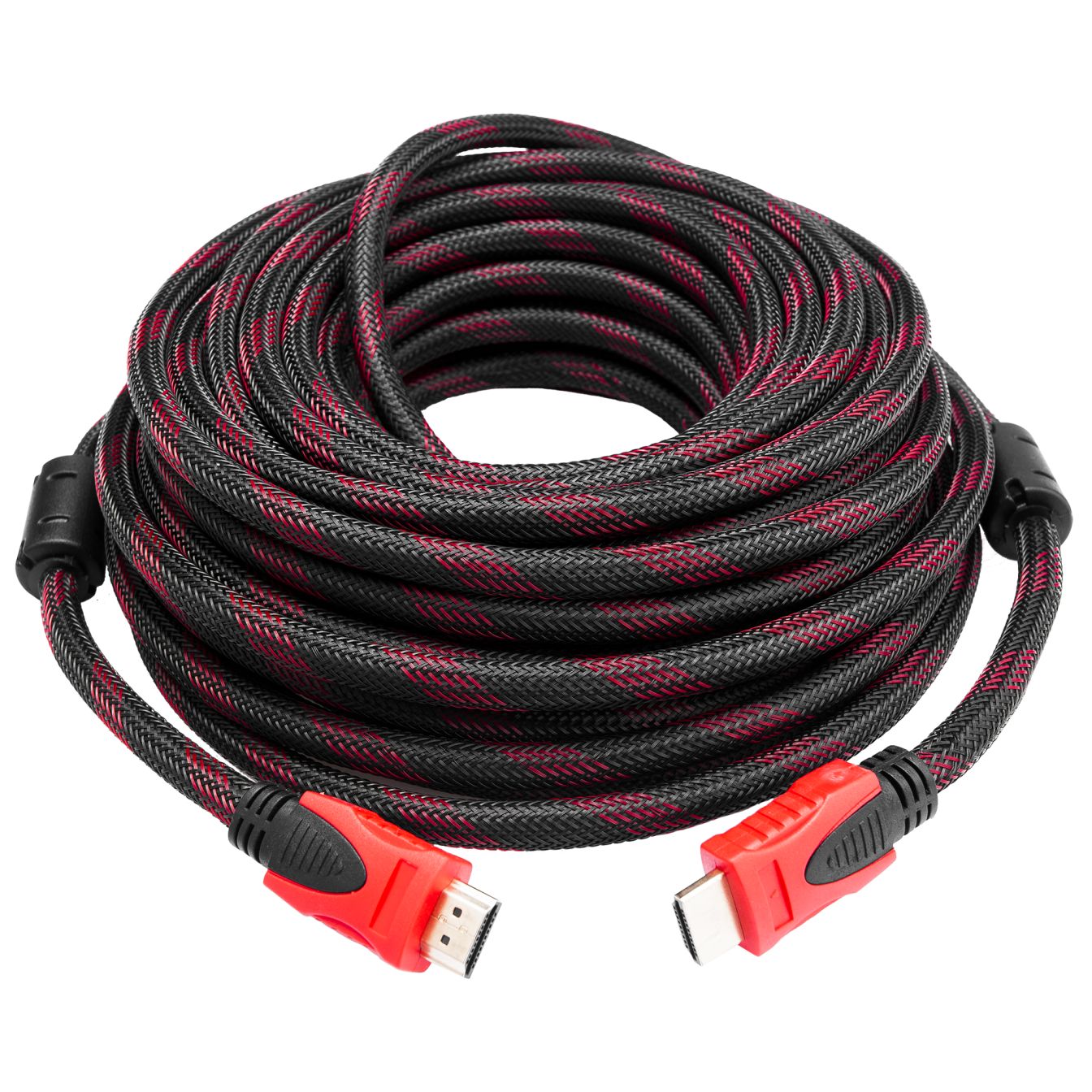 

Кабель LogicPower HDMI-HDMI, v1.4, 20м, черный с красным