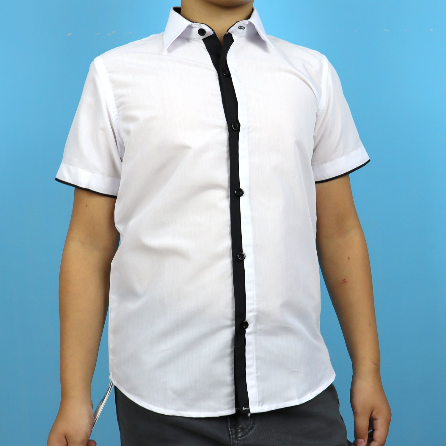 

Рубашка с коротким рукавом Verton (104-265белч) Размер 33, 160 см Белый