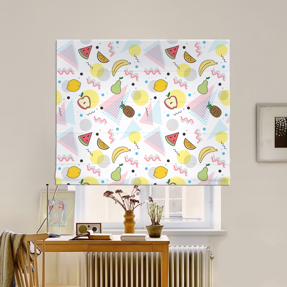 

Римская штора система Classic InHt Фотопечать Фрукты 15-071 Джуси Велюр 210х170 см