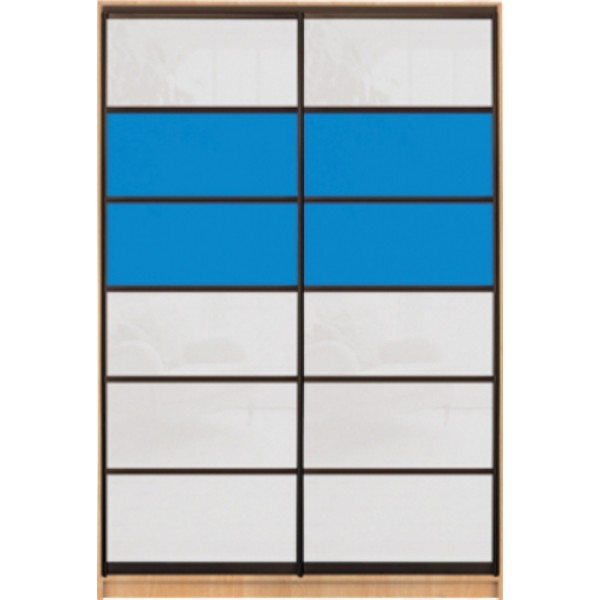 

Шкаф купе Стандарт 1 Цветной комбинированный фасад-4 1100x2000x600 двухдверный Matroluxe