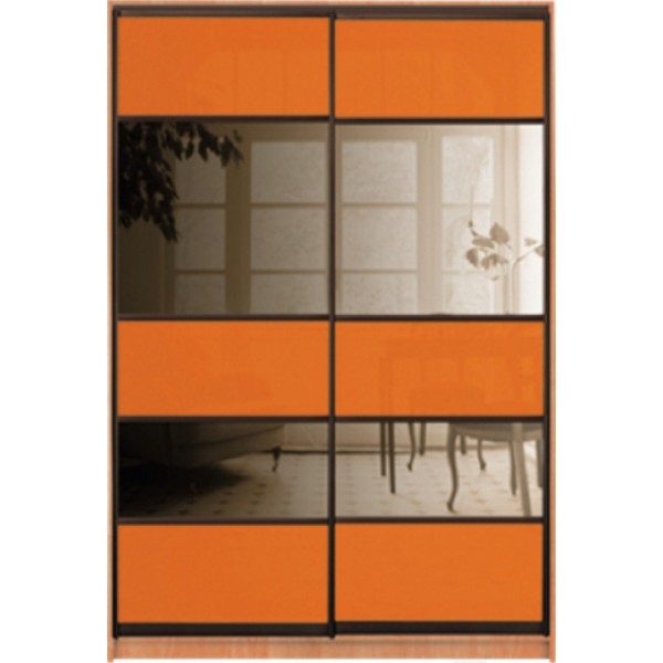 

Шкаф-купе Luxe Studio Стандарт-1 Цветной комбинированный фасад-12 1100x2000x450 двухдверный Matroluxe