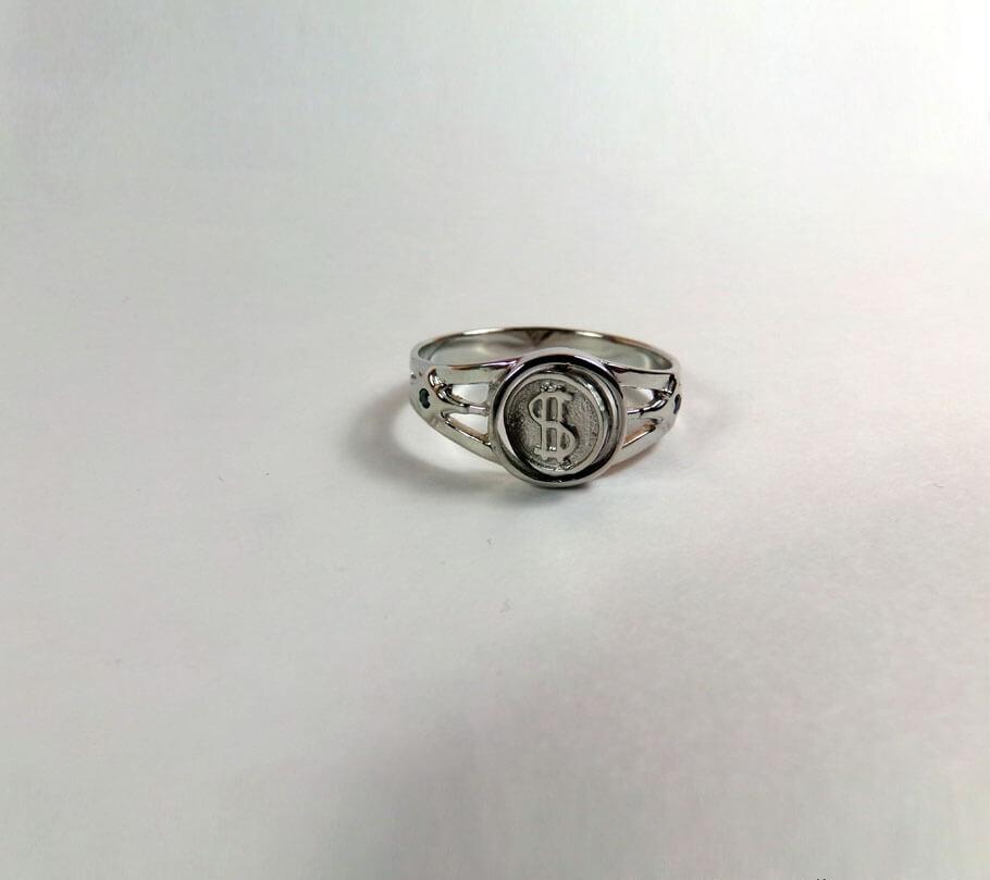 

Печатка Доллар и Евро Maxi Silver 2672 SE, размер 15.5