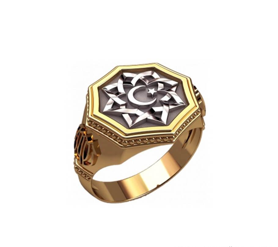 

Печатка мусульманский полумесяц Maxi Silver 6689 SE, размер 21.5