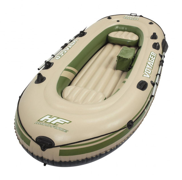

Лодка надувная трехместная Voyager 500 Bestway 65001 Green/Beige