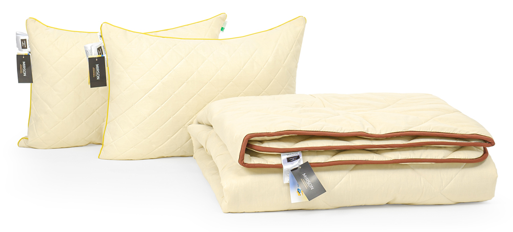 

Набор с шелковым волокном MirSon Зима Carmela №3574 Одеяло 172х205 + 2 подушки 50x70 мягкие