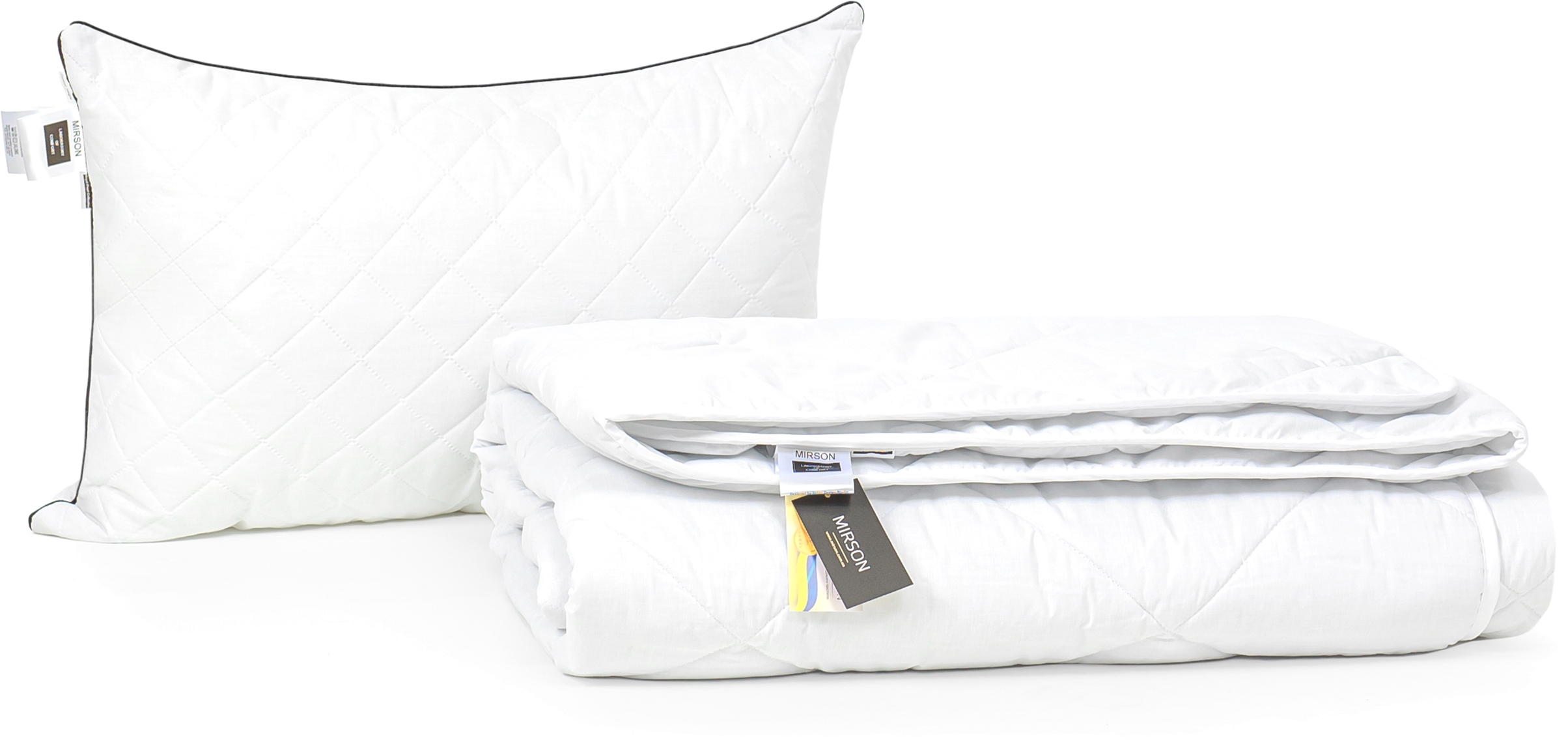 

Набор с шерстяным волокном Mirson Деми "Bianco - Royal Pearl" №3641 одеяло 155x215 см + подушка 50х70 см средняя