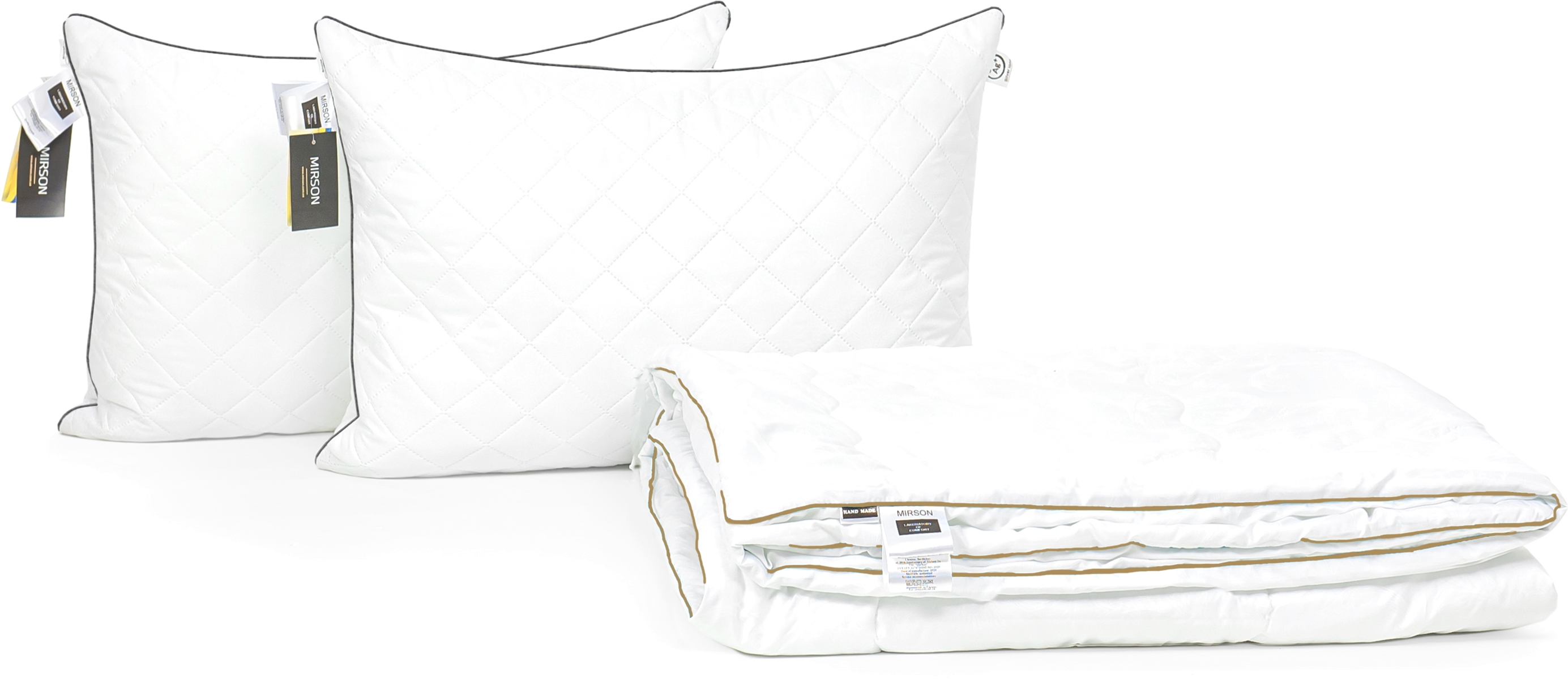 

Набор с шерстяным волокном Mirson Eco Лето "Silver" Hand Made №3677 одеяло 172x205 см + 2 подушки 50х70 см средние