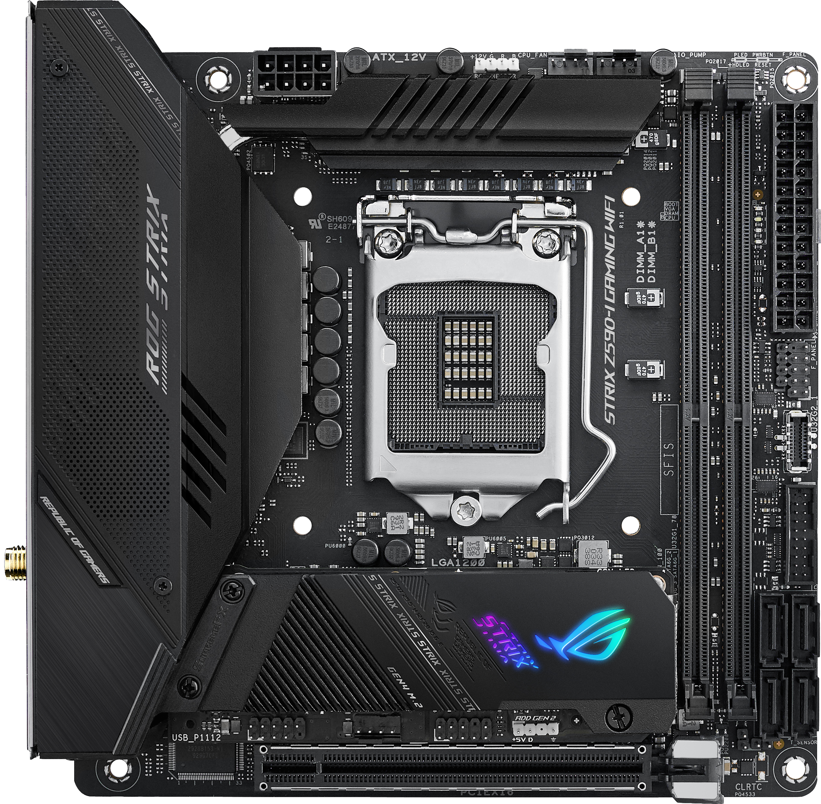 

Материнская плата Asus ROG Strix Z590-I Gaming Wi-Fi (s1200, Intel Z590, PCI-Ex16)