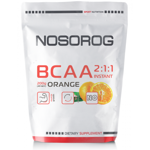 

Аминокислота Бцаа Носорог / Nosorog Nutrition BCAA 2:1:1 Instant 200 г апельсин