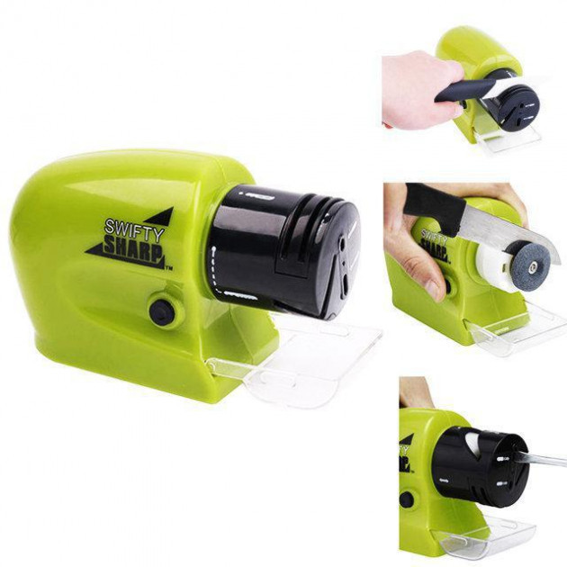 

Универсальная электрическая точилка для ножей и ножниц Swifty Sharp Sharpener