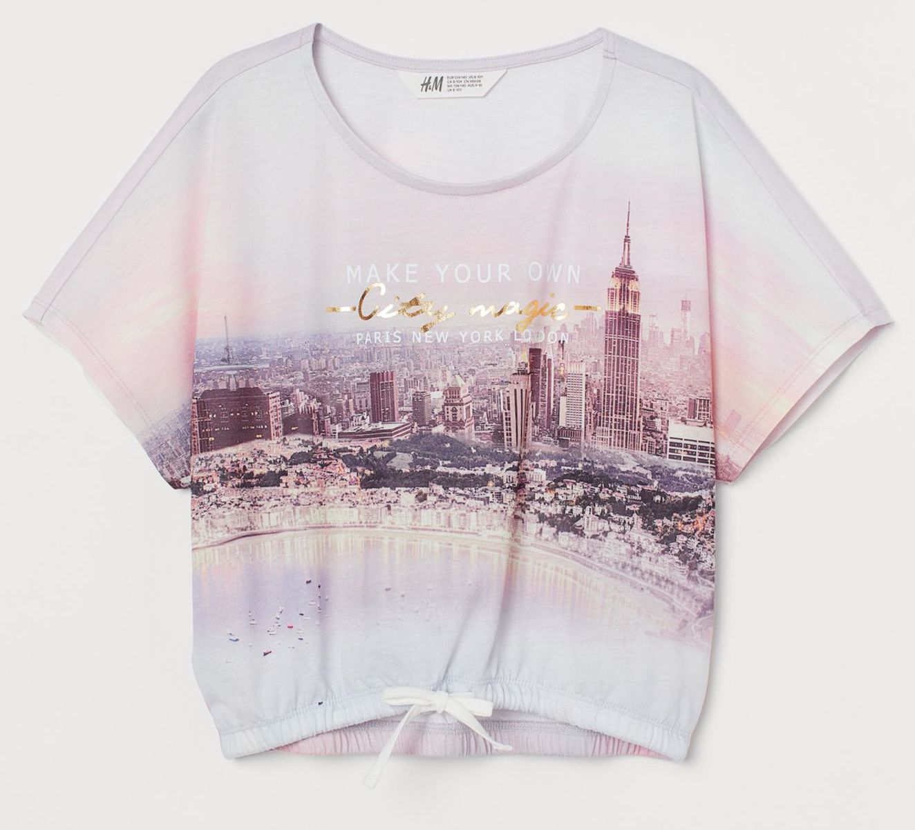 

Топ H&M 060805366 146-152 см Светло-розовый/City magic (6666000125668)