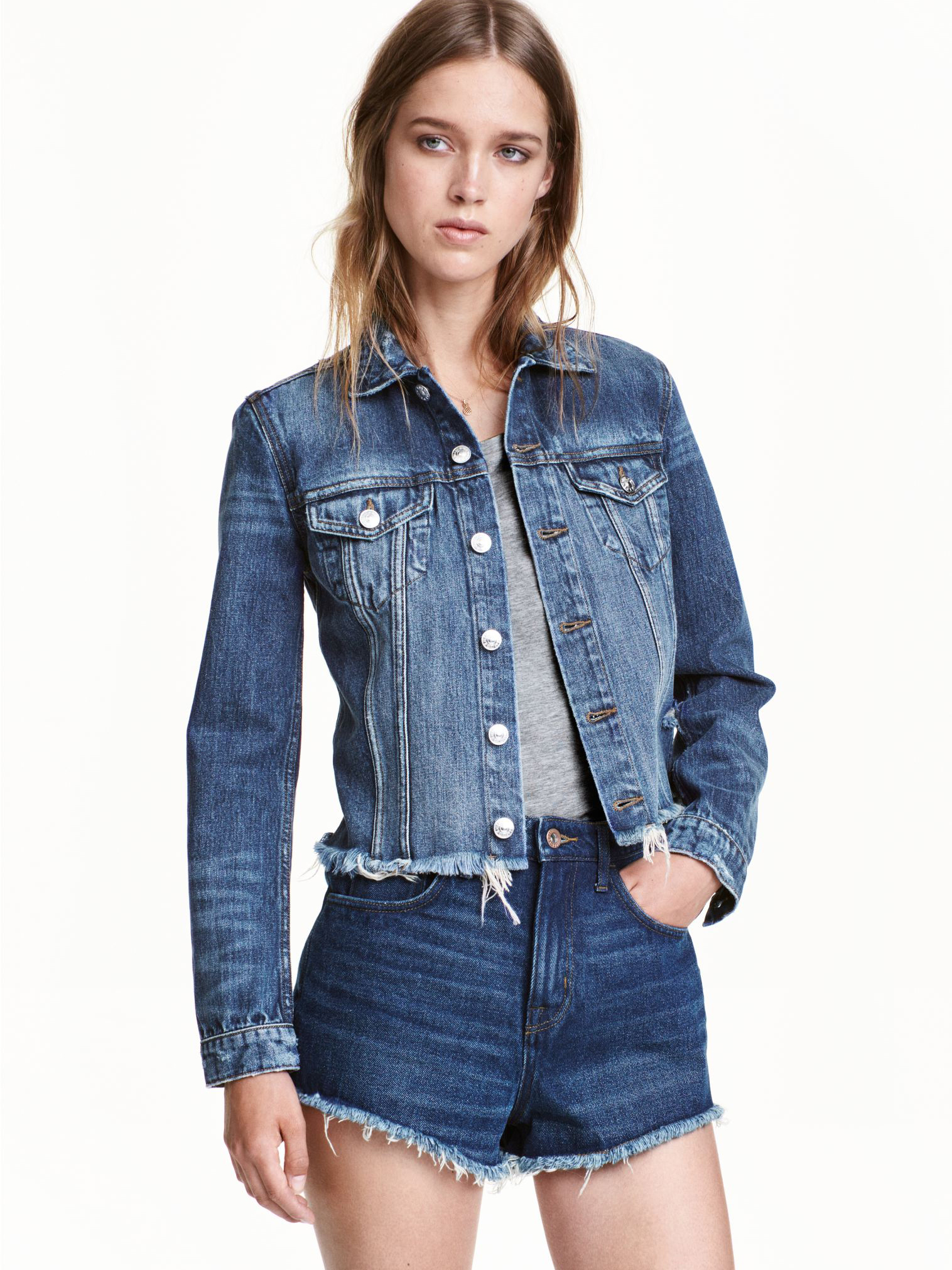 

Куртка джинсовая H&M 4170824dm 42 Синяя
