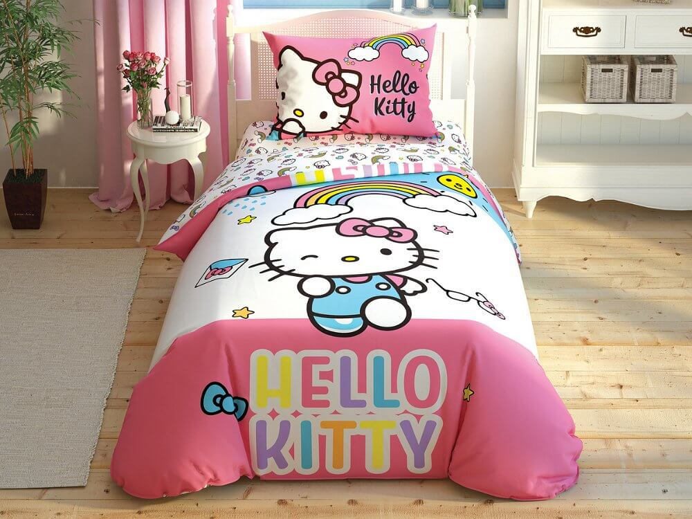 

Комплект постельного белья Tac Disney Hello Kitty Rainbow подростковое