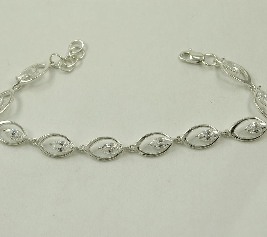 

Регулируемый браслет маркиз Maxi Silver 8601