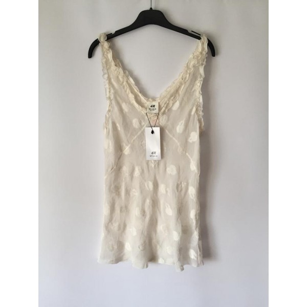

Майка H&M Studio 00000086 L s/s белый цвет